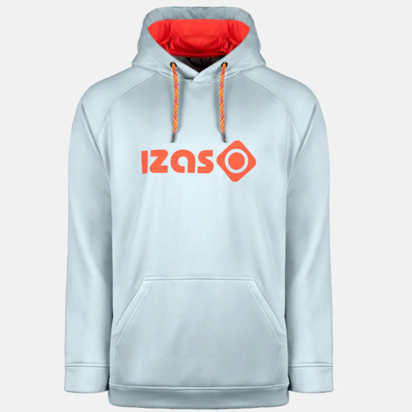 SUDADERA UNISEX IZAS DUERO LIGHT BLUE/CORAL FLUOR