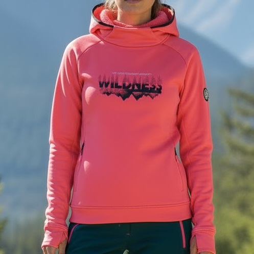 SUDADERA MUJER NEWWOOD EXTREME WINDY CORAL