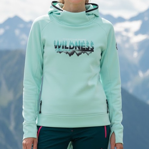 SUDADERA MUJER NEWWOOD EXTREME WINDY AGUAVERDE