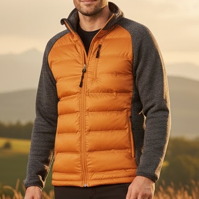 CHAQUETA  HIBRIDA JOLUVI NUBLO MOSTAZA